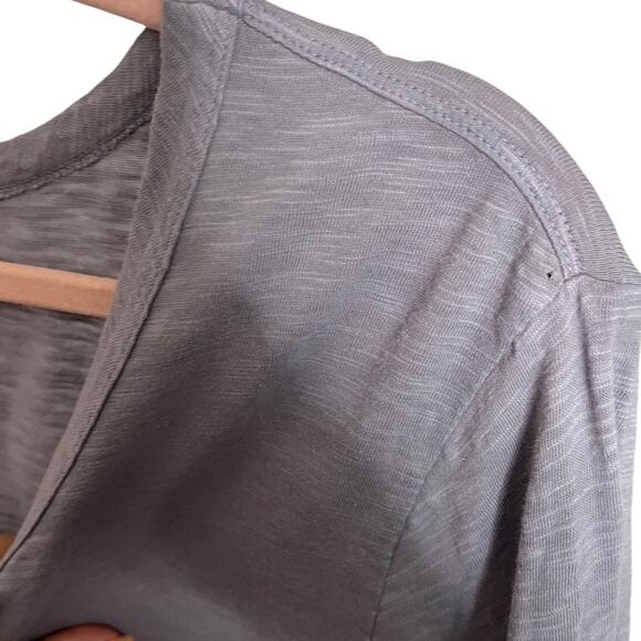 Mododoc burnout purple lavender long sleeve tapered shirt gentle v-neck large - Picture 6 of 6